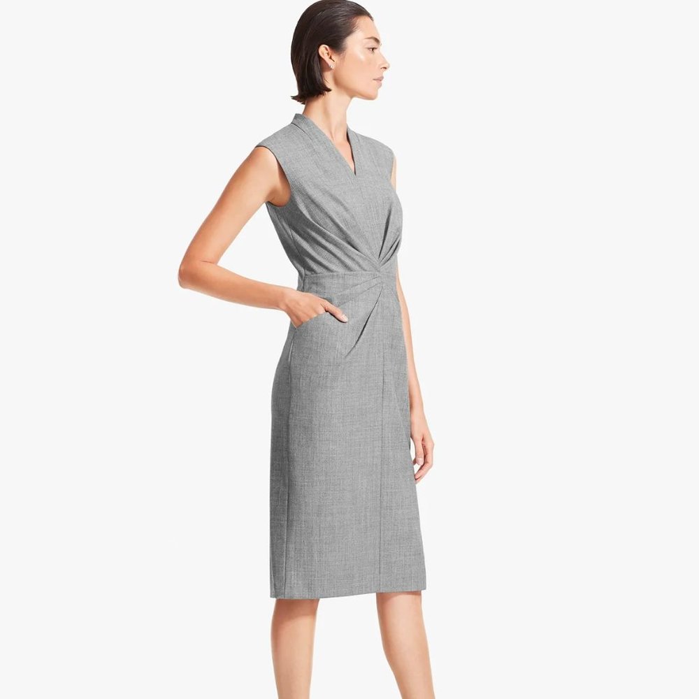 NWT MM Lafleur Cheyenne Dress in Gray Sharkskin Sz 0